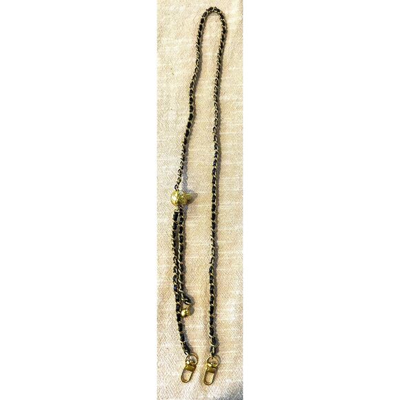 Adjustable Black and Gold Bag Chain - 48" - Picture 3 of 3